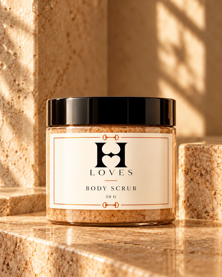 H Loves body scrub