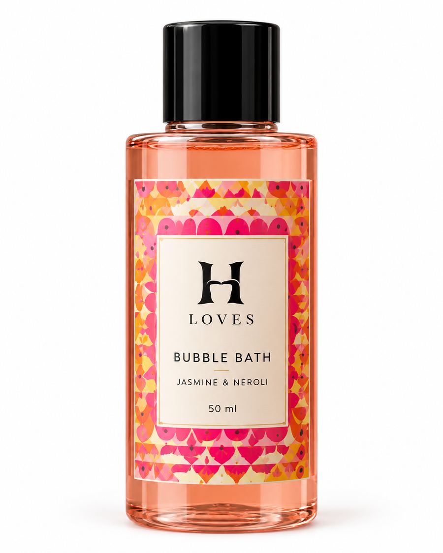 H Loves bubble bath