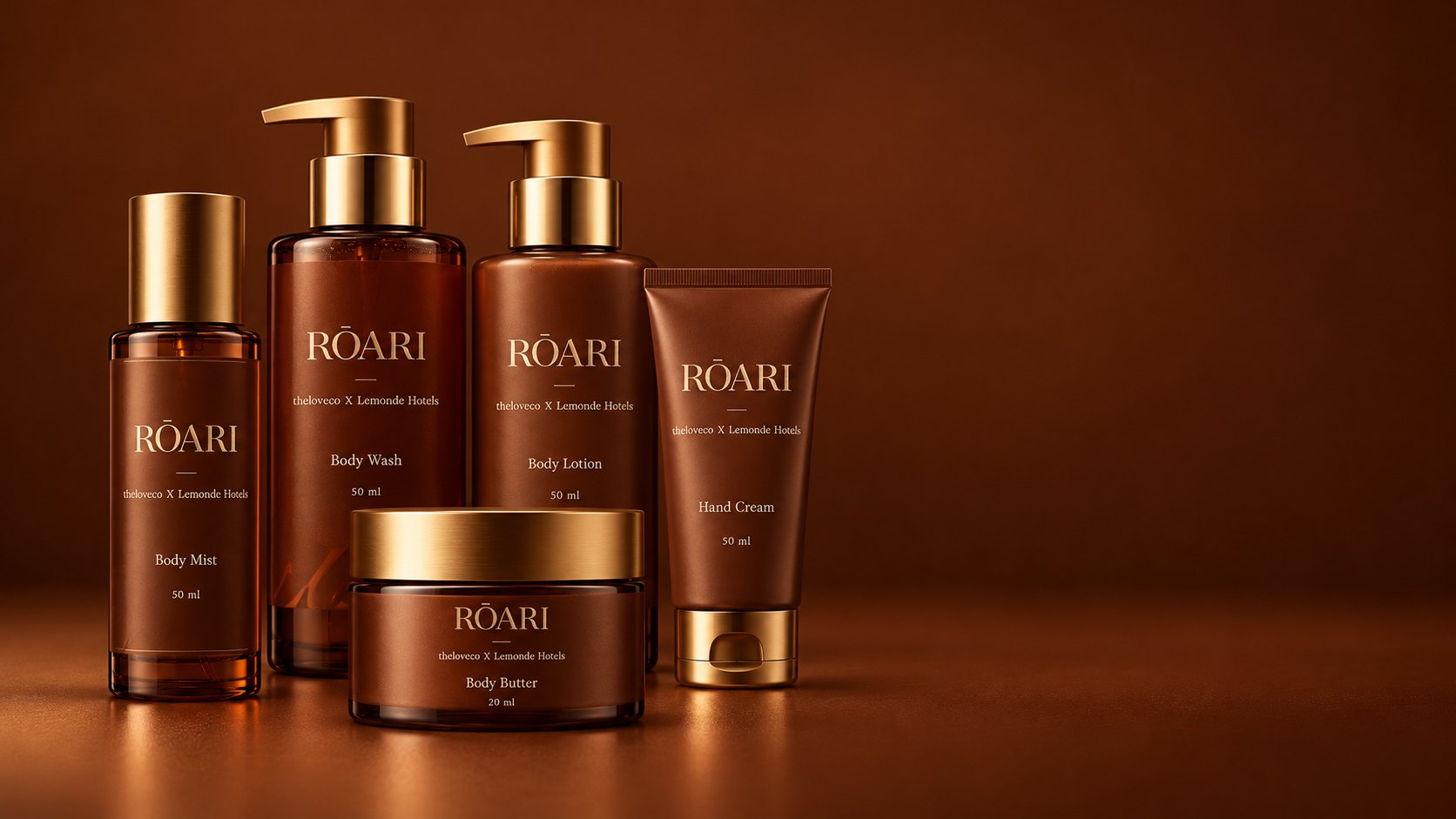 Roari collection: logo and product range