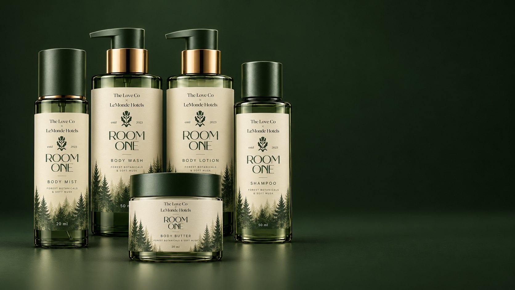 Room One collection: logo and product range