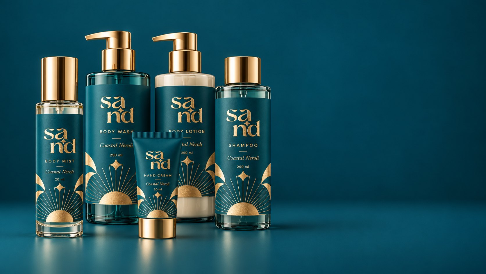 Sand collection: logo and product range