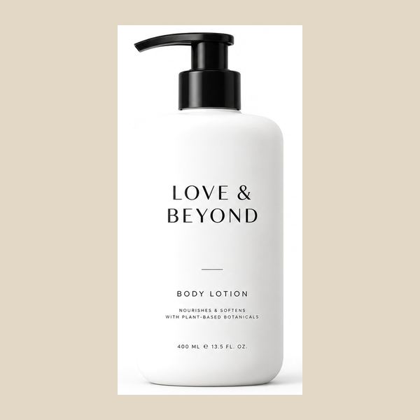 Body lotion. (A real Love & Beyond photo is already used. Replace only if you want a new one.)