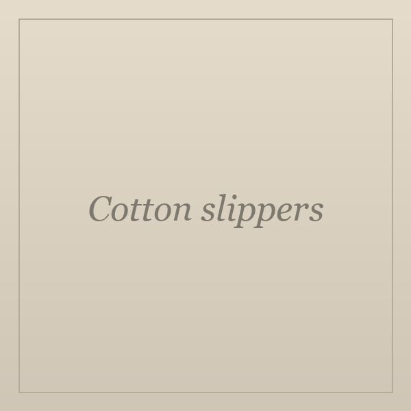 Cotton slippers